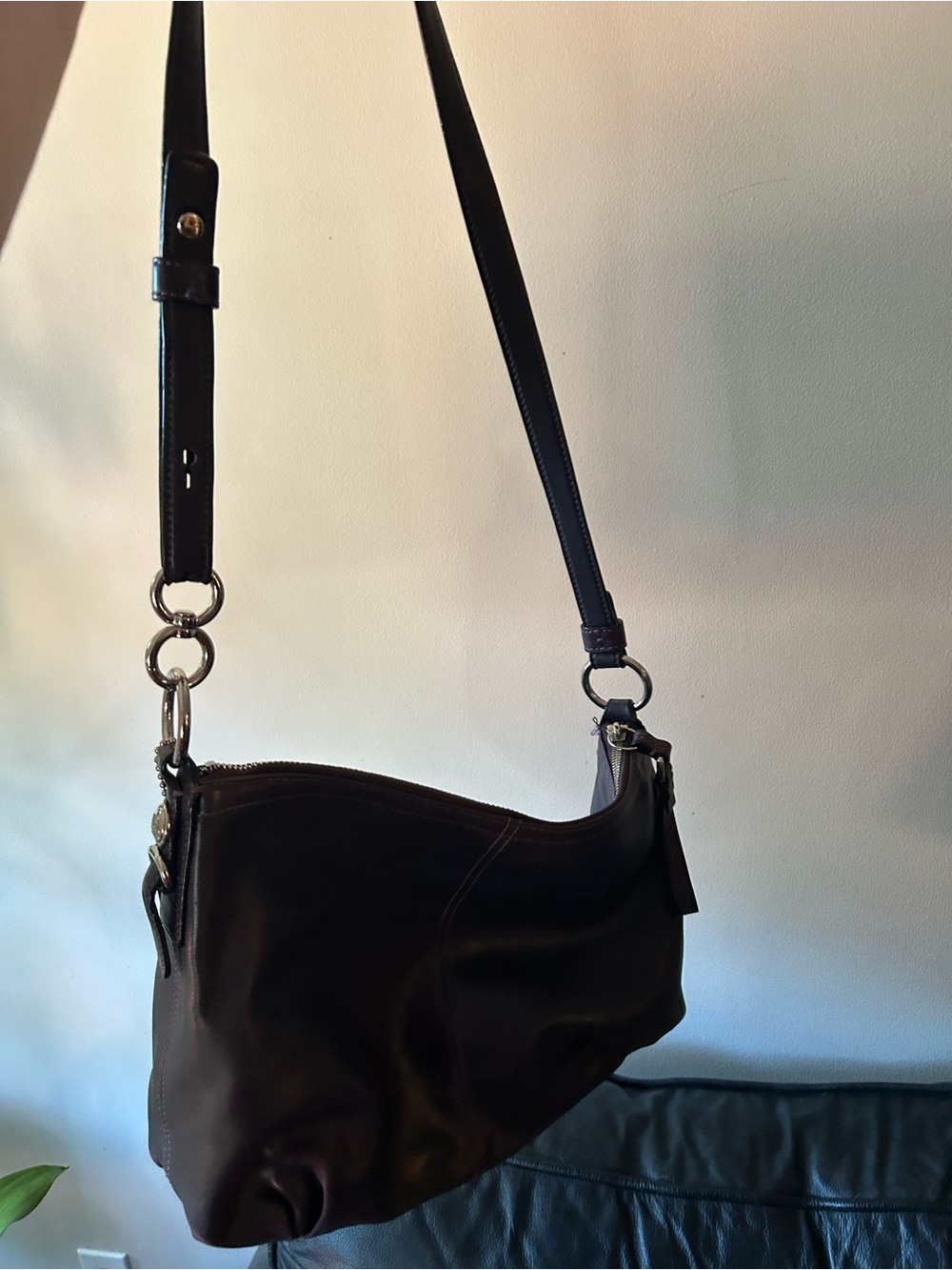 COACH Shoulder Bag — Deep Plum